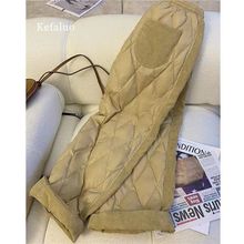 羽绒棉裤女冬季年新款加厚外穿时尚阔腿休闲裤子