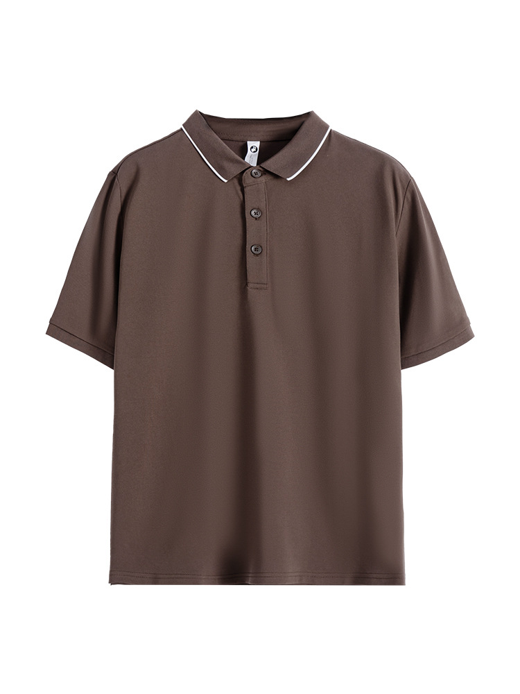 Polo de alta gama para hombres, lujo ligero, sentido de alta gama, solapa simple para hombres Paul, camiseta de manga corta para hombres, hombres
