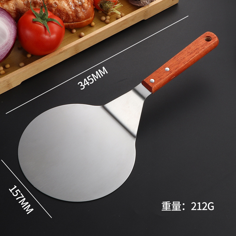 Pala de queso de acero inoxidable, corte de fideos antiadherentes, espátula doméstica, fideos de arroz, bollos al vapor, cortador de pizza, horneador grueso image 10