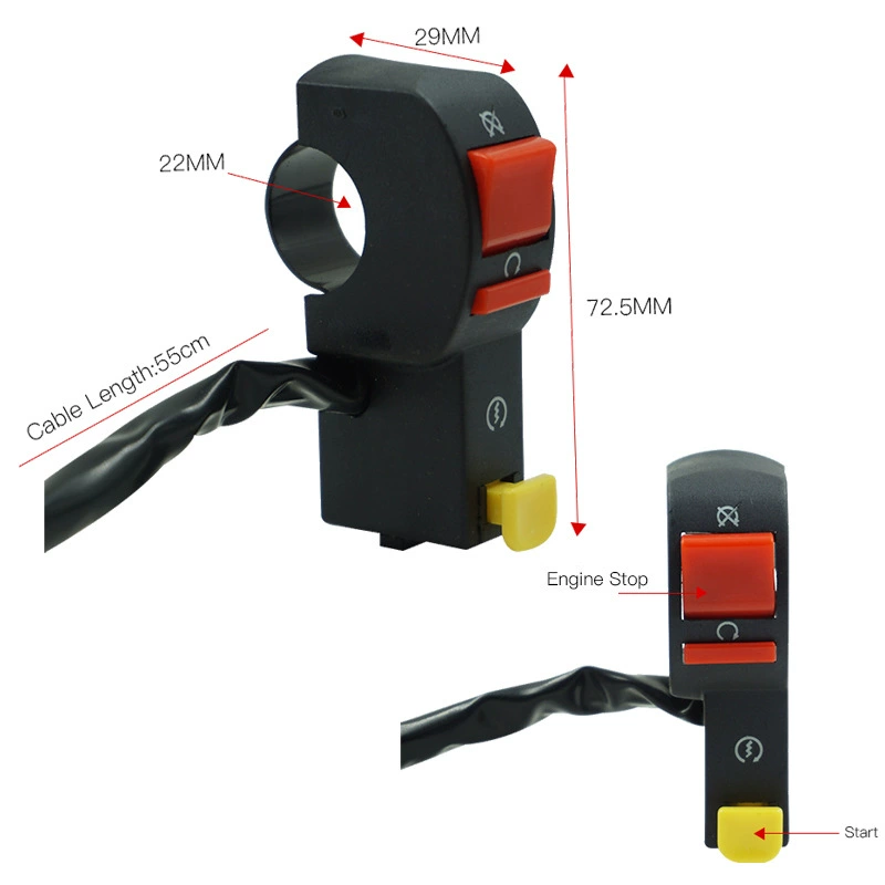 KG-012 прямая продажа производитель мотоциклы внедорожники ATV аксессуары держимое сиденье фары включить переключатель GY200