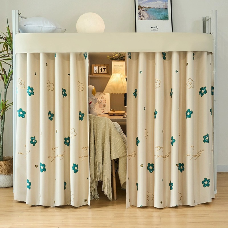 Dormitorio de estudiantes universitarios, cortina de bloqueo de mesa, cama, cortina de espacio de privacidad, cortina de mesa de sombreado epitaxial de pista en forma de U