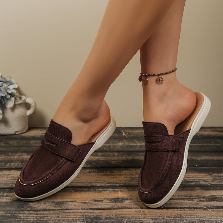 Women's Plus Size Flat Sandals, 2026 Summer New Style, Closed Toe, Retro, European And American Style Fashionable Sandals For Women._vogvips.com