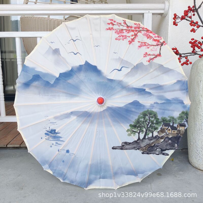 卸売り中国風プリント吊り天井装飾油紙傘ショーダンスショー道具古風工芸傘絹布傘|undefined