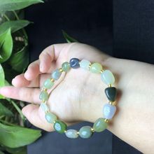 批发和田玉小原石籽料红糖皮多宝多色手串随型不规则女士款手链