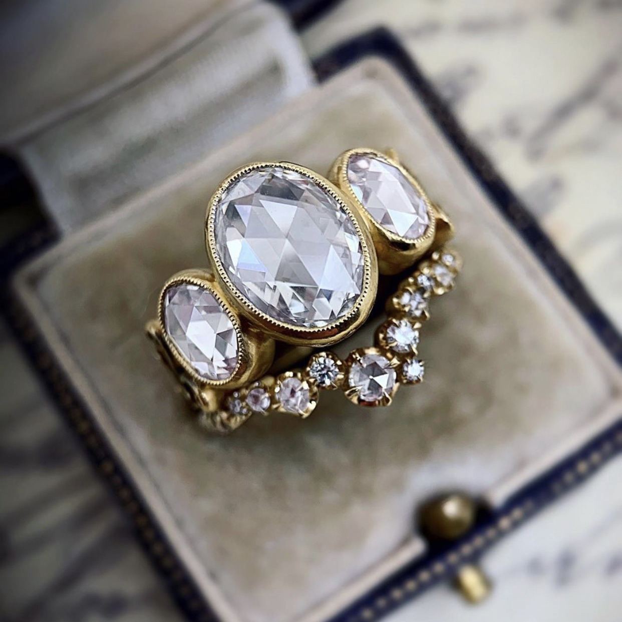 Sanjie 2024 New Cross-Border Lazada Amazon Fashion Jewelry European and American Ladies Set Ring Wedding Ring