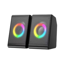 D5-桌面电脑音箱立体声高音质高保真小音响RGB炫彩带灯音箱直供