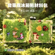 微景观冰箱贴材料包手工diy创意微缩苔藓森林系治愈装饰摆件礼物