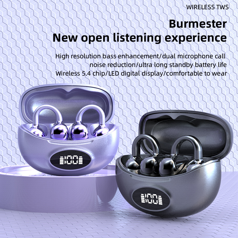 国境を越えた新しいプライベートモデルヘッドフォンワイヤレス Bluetooth イヤークリップヘッドフォン超ロング高耐久ノイズリダクションスポーツ Bluetooth ヘッドフォン|undefined
