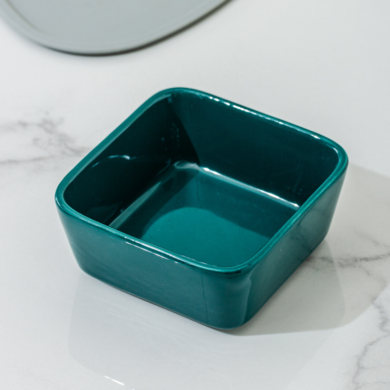 Tazón de mascotas de cerámica de hámster, tazón para gatos, tazón para perros, bandeja de madera, tazón para perros, protector de cuello, tazón para alimentos para gatos, anti-derribado