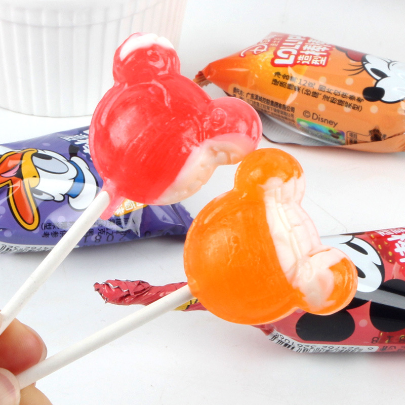 Disney Mickey Mouse Candy Canes Children's Christmas Party Candy Fruit Flavored Candies