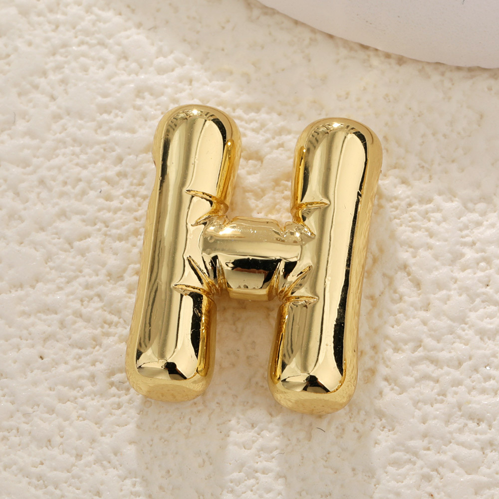7g Weight Pendant Jewelry Making Type DIY Jewelry Accessories Classification 1 Piece Quantity Copper Material Letter Pattern Plating Design Simple Style, Classic Style Style 1 Piece Copper Letter Pendant 7