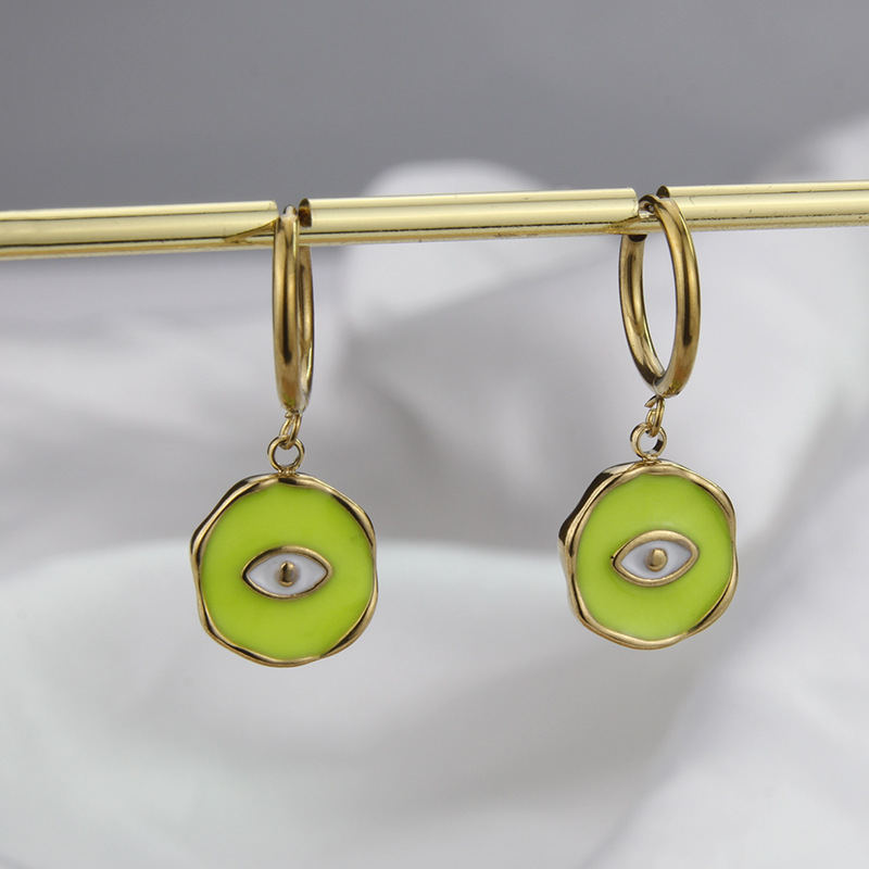 Simple Style Eye Titanium Steel Necklace Plating Stainless Steel Necklaces