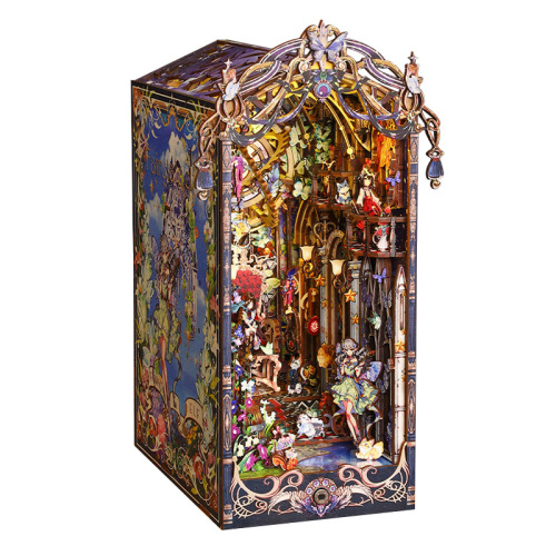 Qiaolexing handmade diy cabin bookend fairy tale 3D three-dimensional creative assembly model birthday gift for women