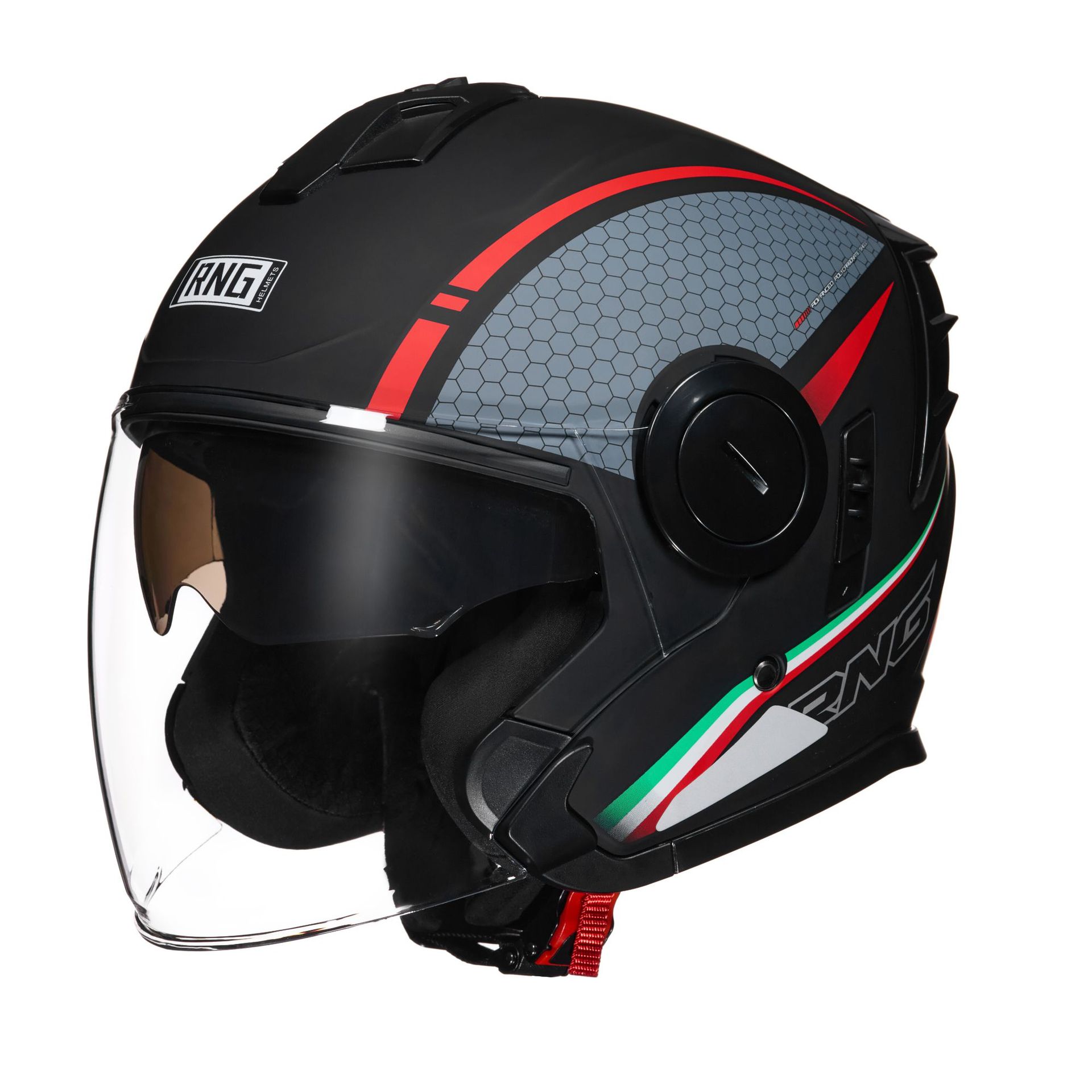 Casco de motocicleta masculino transfronterizo RNG 3 / 4 medio casco casco de motocicleta auriculares Bluetooth casco de motocicleta eléctrica