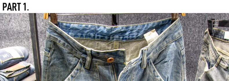 Men's Trendy Multi Pocket Cargo Denim Shorts Summer Style Loose Wide Leg Casual Cropped Pants_mkmklike.com