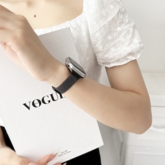 適用苹6789代手錶錶帶 apple watch小蠻腰米蘭尼斯雙節磁吸腕帶