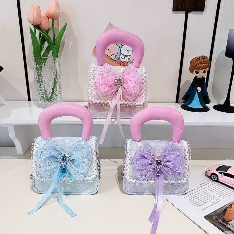Bolso de niñas regalo de Año Nuevo bolso de hombro para niños 2025, nuevo estilo princesa bolso de mano extranjero gradiente versátil bolso de mochila