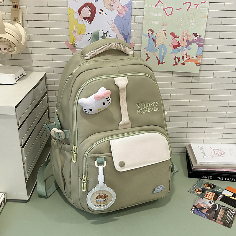 Mochila escolar para estudiantes de primaria, nueva ropa ligera para mujeres, mochila para estudiantes de secundaria para niñas, mochila escolar de gran capacidad para estudiantes de secundaria en el campus