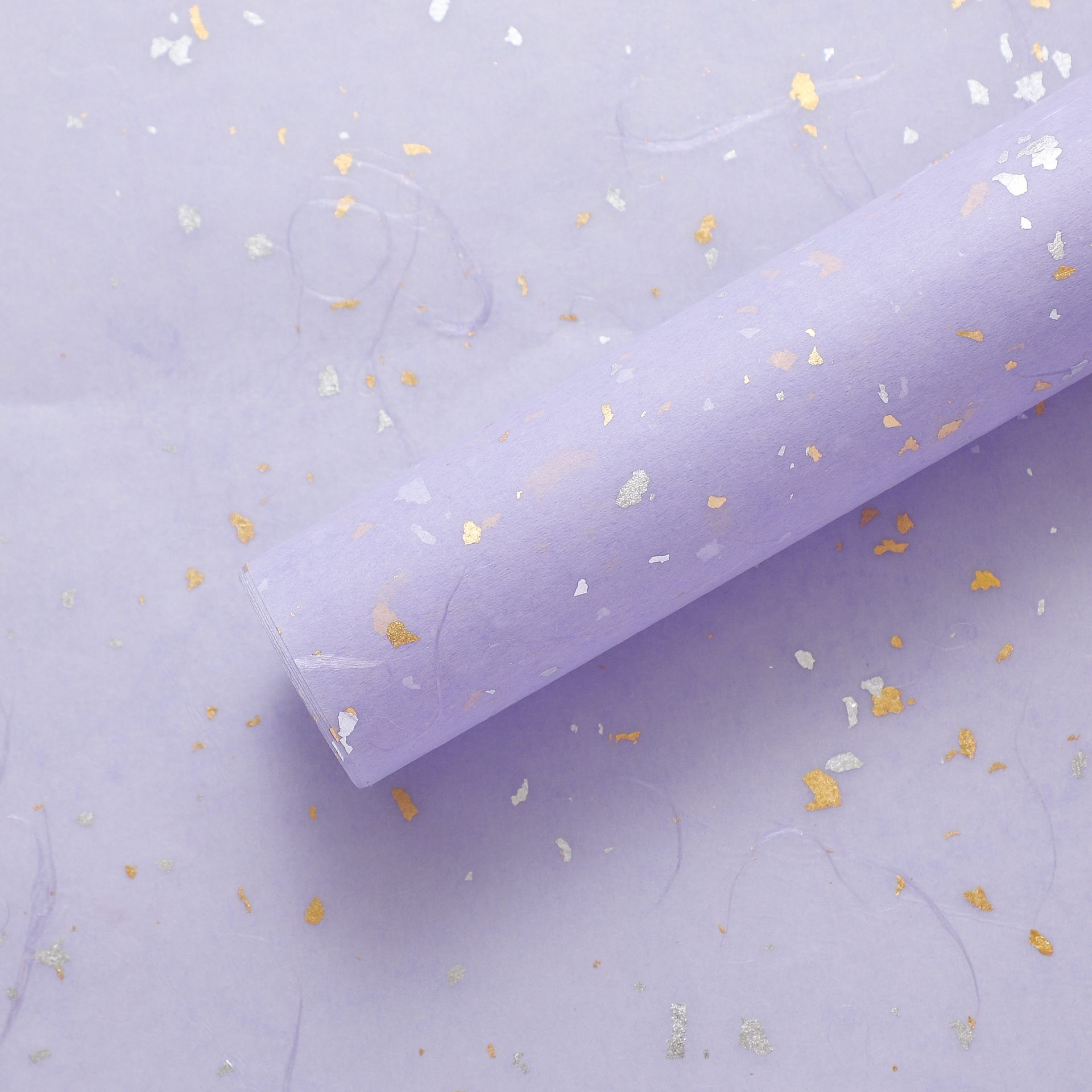 Siete colores, sueños, puntos de oro y plata, flores, flores, papel, ramo, caja de regalo, bricolaje hecho a mano, material de embalaje floral