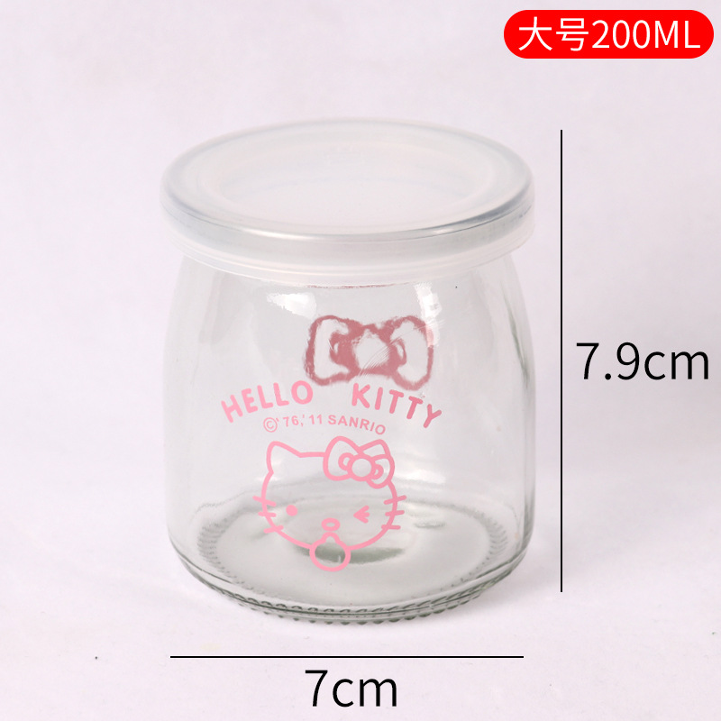 Vaso para pudín con tapa, botella de vidrio para pudín, tarro de miel, gelatina, vaso para mousse de leche de doble capa, vaso para yogur, patrones creativos al por mayor