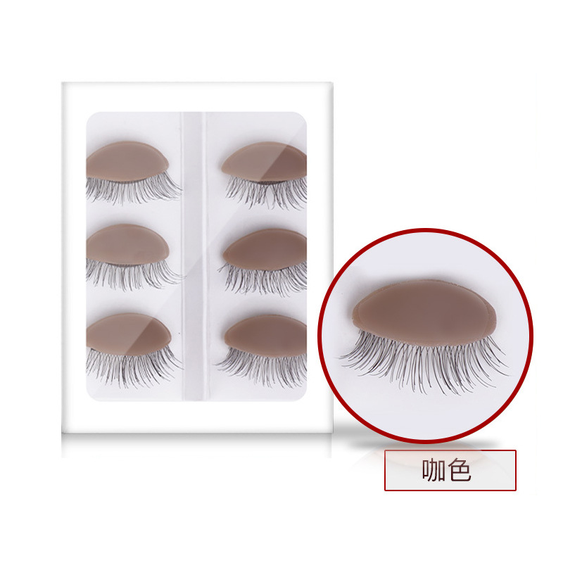 Injerto de pestañas desmontable ojo reemplazable pestañas ejercicio cabeza reemplazo ojo cabeza plantilla con pestañas