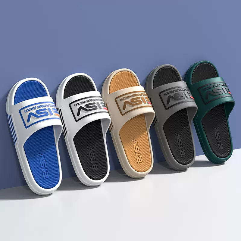 跨境新款拖鞋男士厚底防滑耐磨不臭居家浴室洗澡外穿踩屎感凉拖男