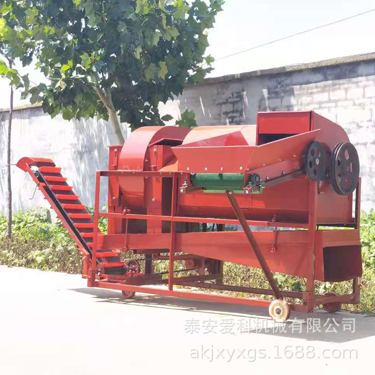 中型花生脱果机自动装袋花生秧果分离机农用打花生机批发打果子机