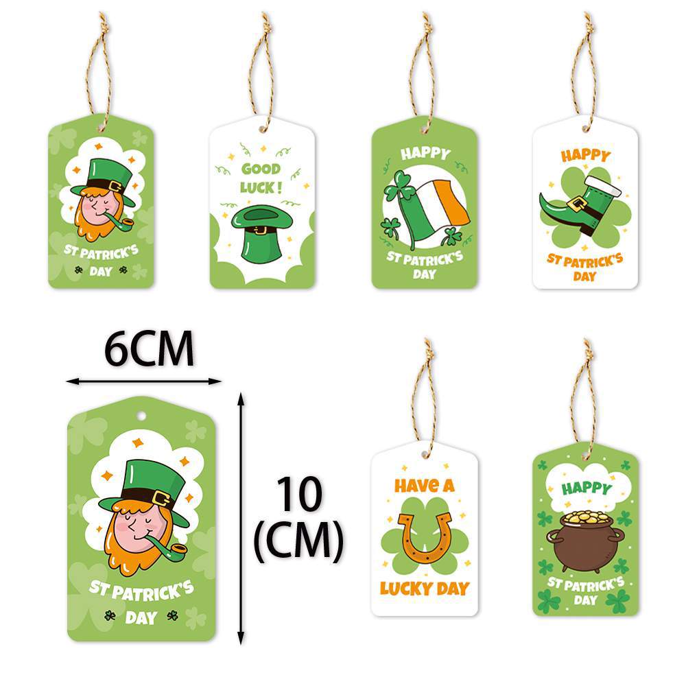 Amazon nuevo día irlandés colgante de trébol día de San Patricio etiqueta de regalo colgante colgante