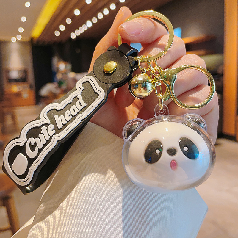Cute Bear Panda Frog Pvc Arylic Unisex Keychain display picture 7