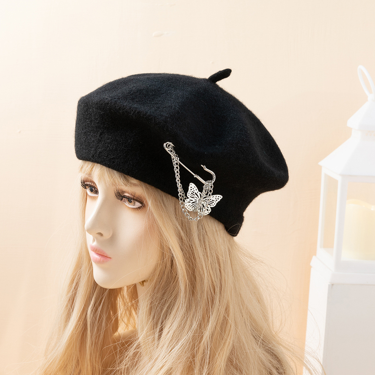 Women's Fashion Butterfly Beret Hat display picture 1