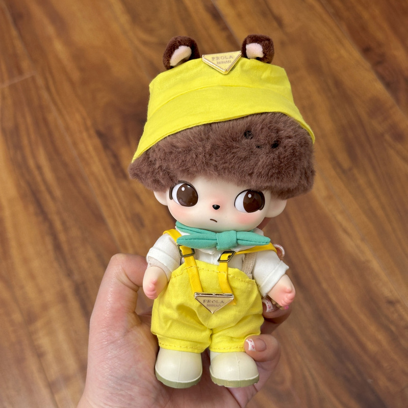 仅娃衣】DIMOO WORLD毛绒挂件衣服娃衣牛仔裤双拼背带裤套装着替|undefined