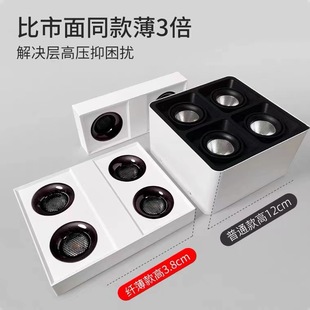 Ultra-thin Open-mounted downlight living room lamp double-headed bucket lamp without main lamp lighting box aisle entrance ceiling Downlight