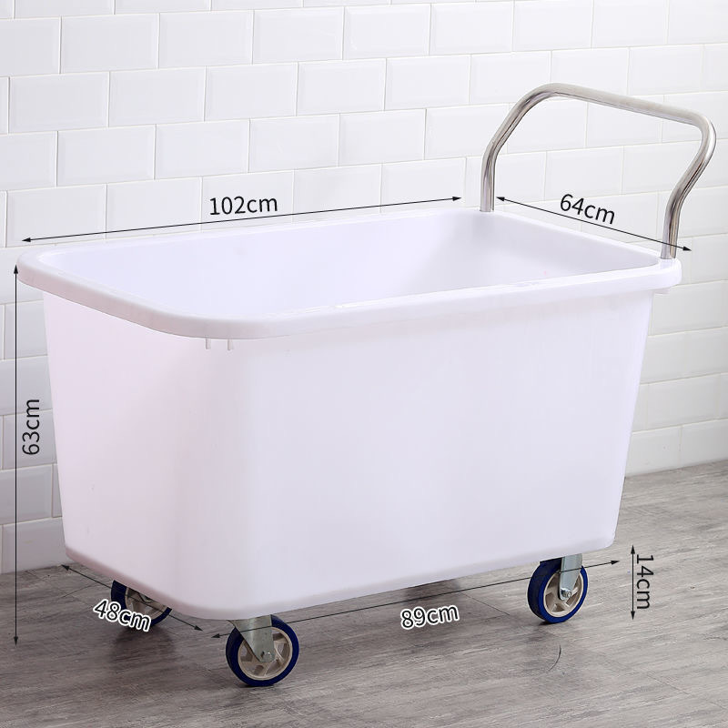 四轮仓库杂物车布草车转运车保洁车多功能手推车饲料车小推车带斗