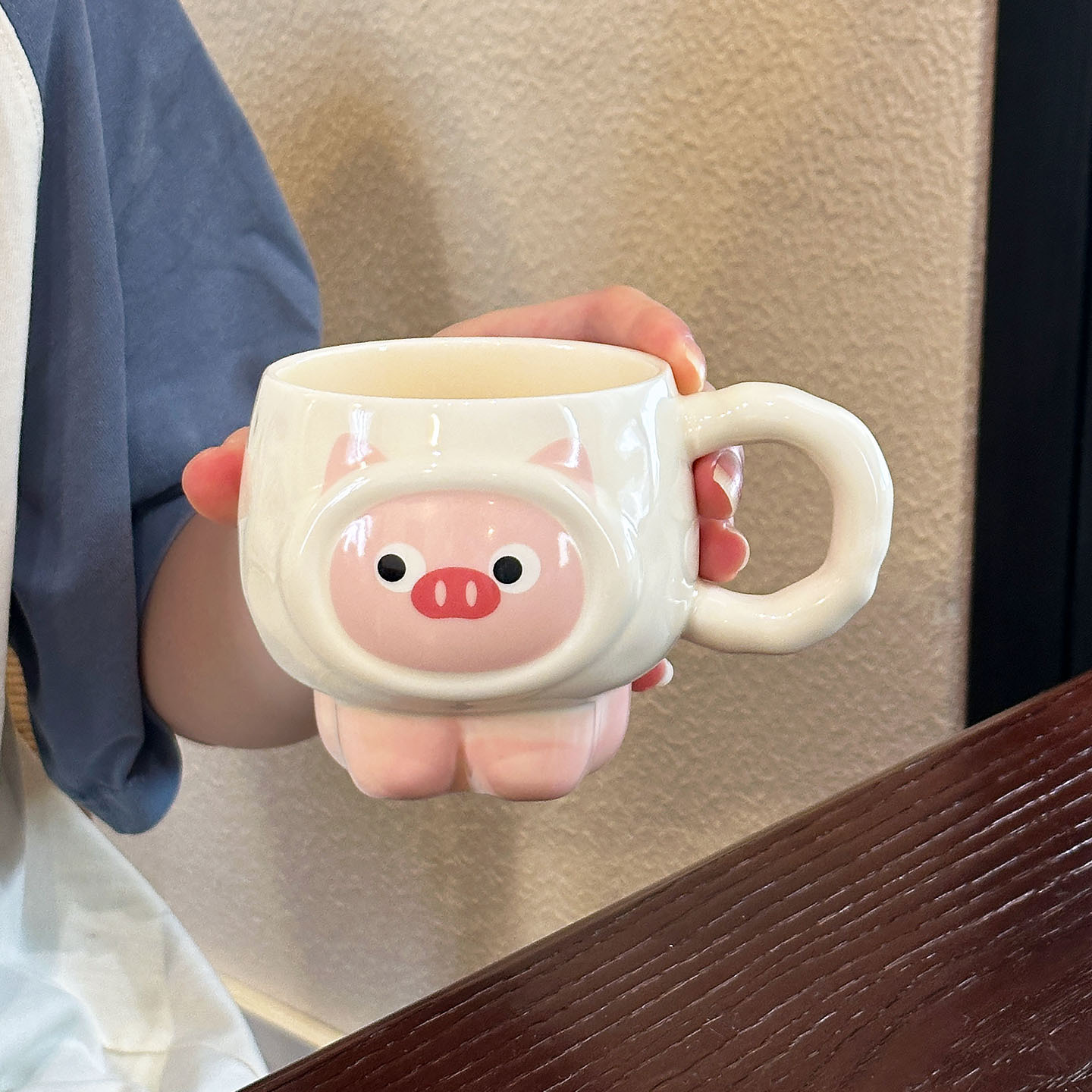 Cute ins de dibujos animados tazas de cerámica creativas tazas de café caseras tazas de cerámica de alto valor para niñas