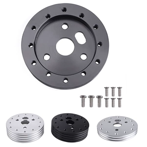 Aluminum 0.5-Inch 1-Inch 6-Hole to 3-Hole Car Steering Wheel Hub Hole Adapter Steering Shaft Adapter