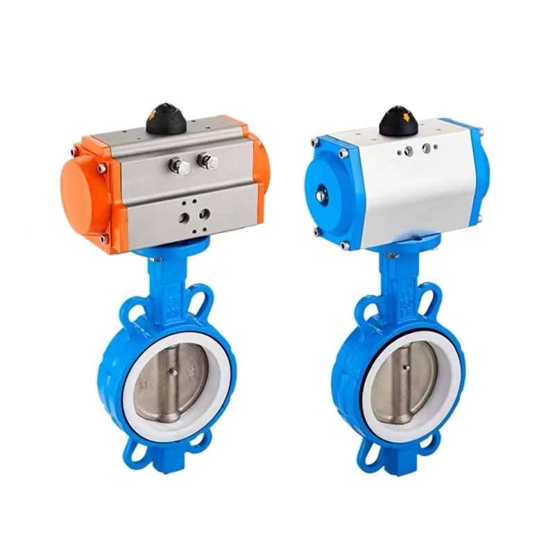 气动蝶阀D671X-16Q对夹式阀门不锈钢DN100气动蝶阀电动蝶阀对夹阀