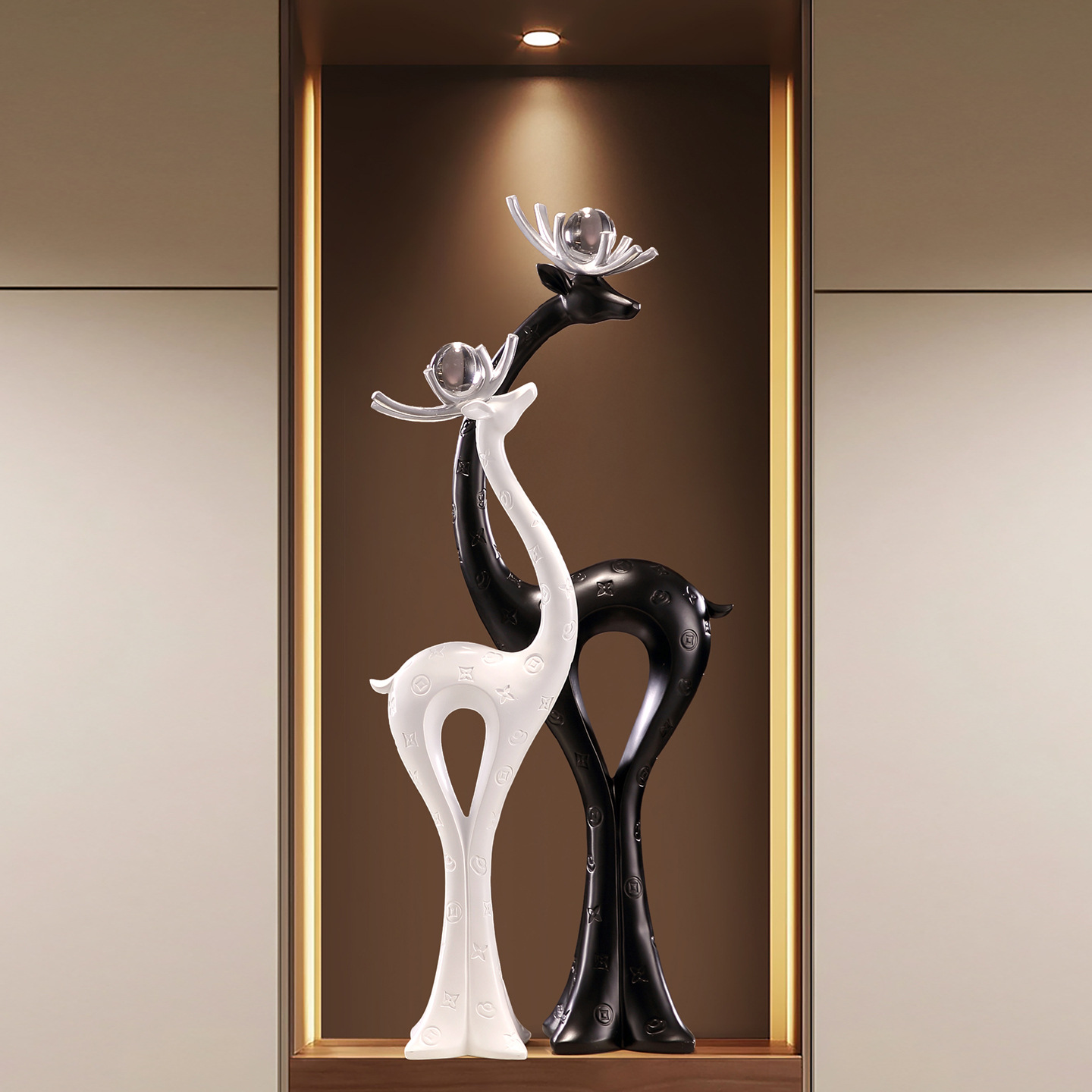 Modern Deer Floor-Standing Large Ornaments Living Room Sofa Next to Tv Cabinet Niche Company Large High-End Decoration Housewarming Gift