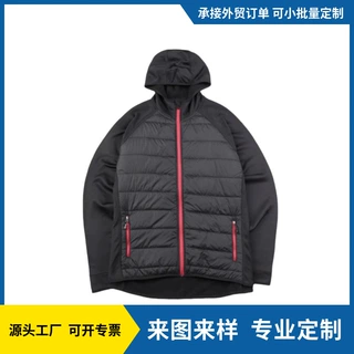外贸定制秋冬羽绒服拼接宽松外套工作服大学生保暖校服来图来样
