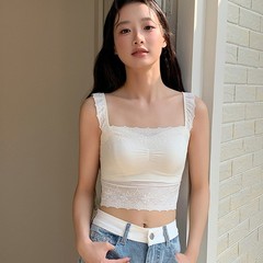 新型フレンチ式レースのストラップと胸パッド付きのベスト女性の中には通気性のない固定カップレースの美しい背中があります。