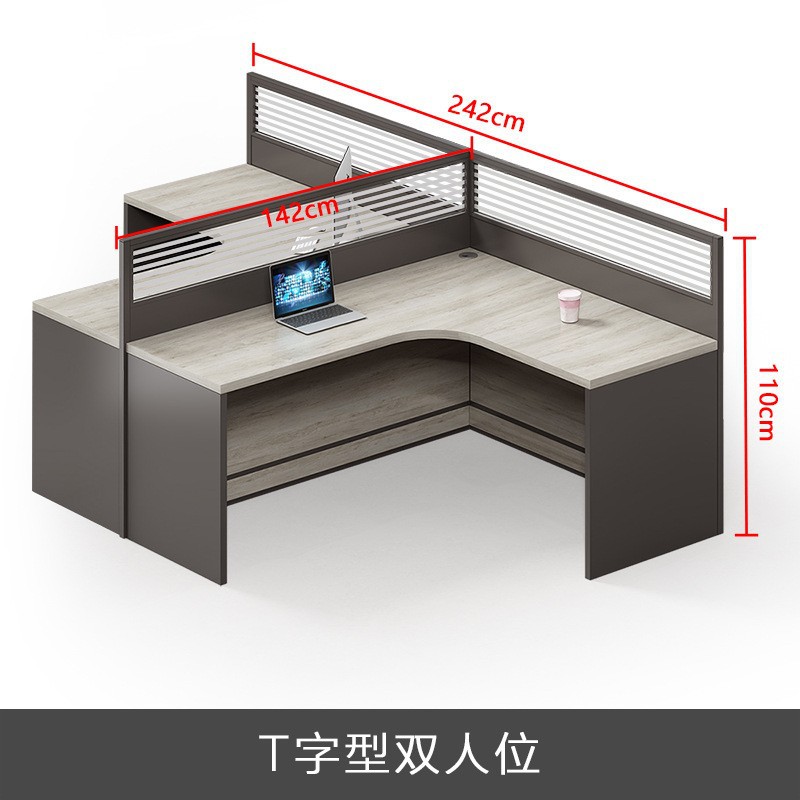 Escritorio modular para oficina – estaciones de trabajo de 4/6 personas, estilo moderno