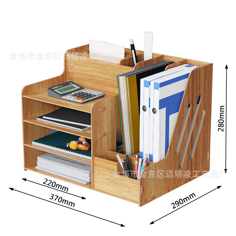 Estante de archivos de escritorio A4 Estante de archivos de madera Estante de archivos de oficina Estante de archivos multicapa Estante de almacenamiento multicámara