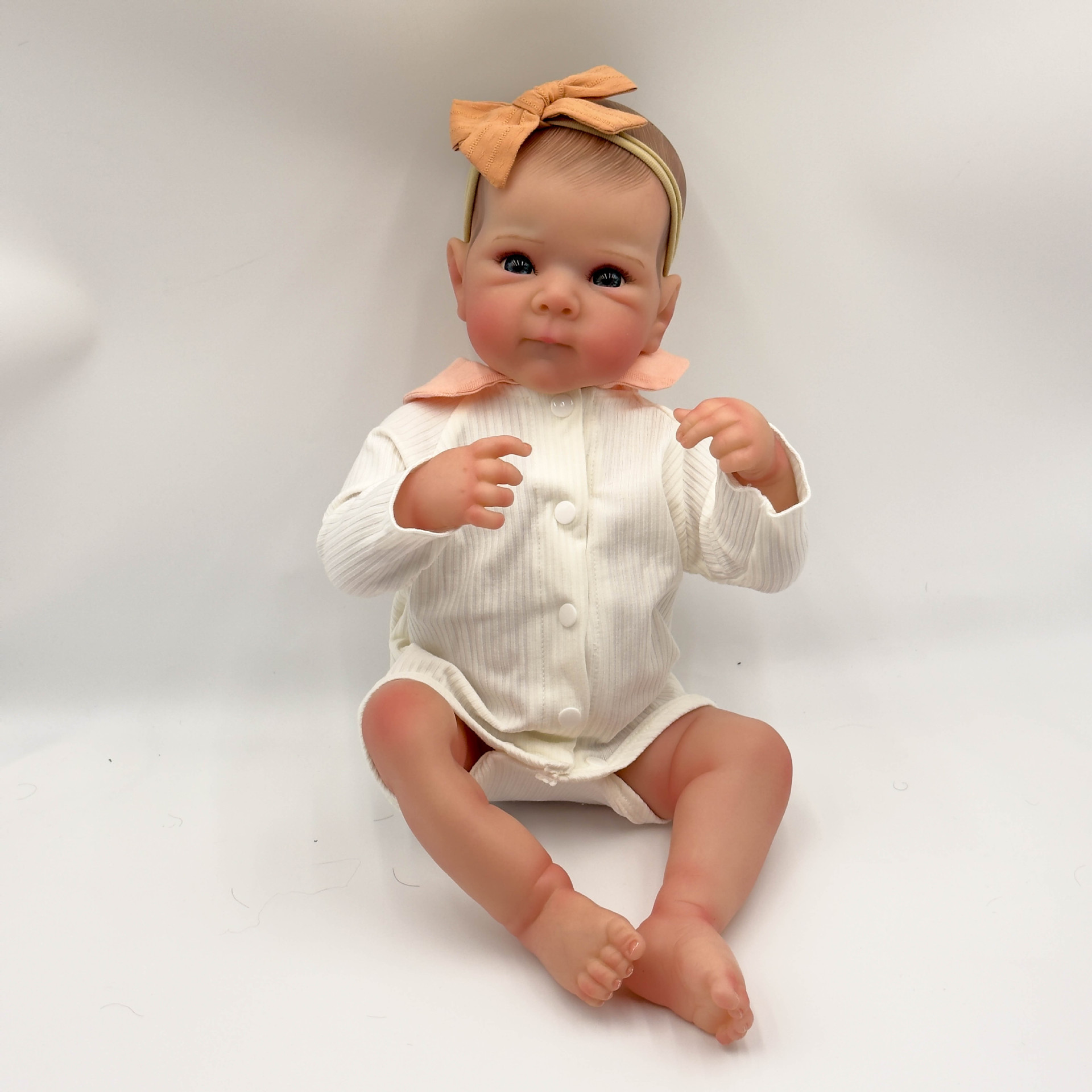 18 pulgadas Bettie simulación muñeca renacida de bebés comercio electrónico transfronterizo suministro de mar azul una pieza