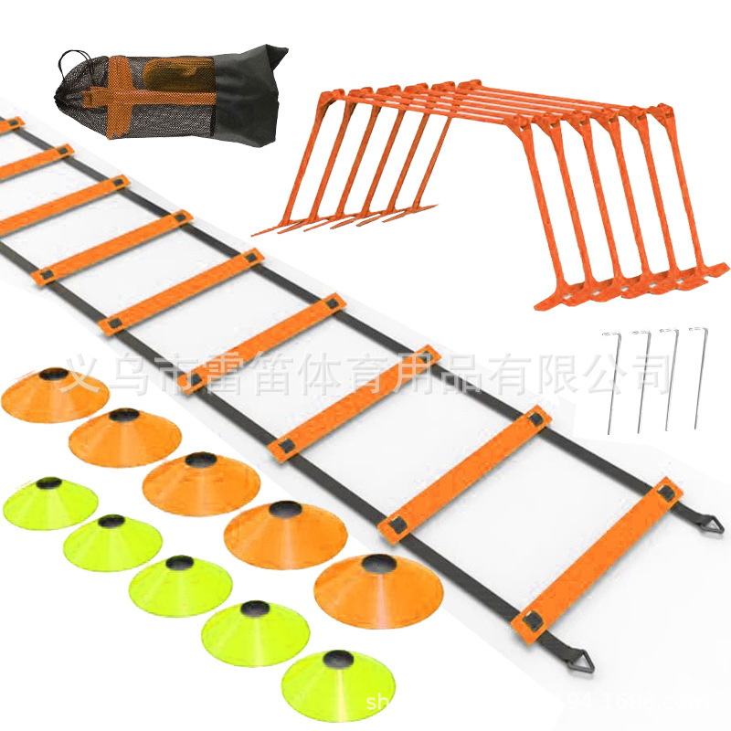 Escalera de agilidad escalera de cuerda escalera suave equipo de entrenamiento de fútbol traje de escalera de agilidad Placa de señal de equipo de entrenamiento de fútbol