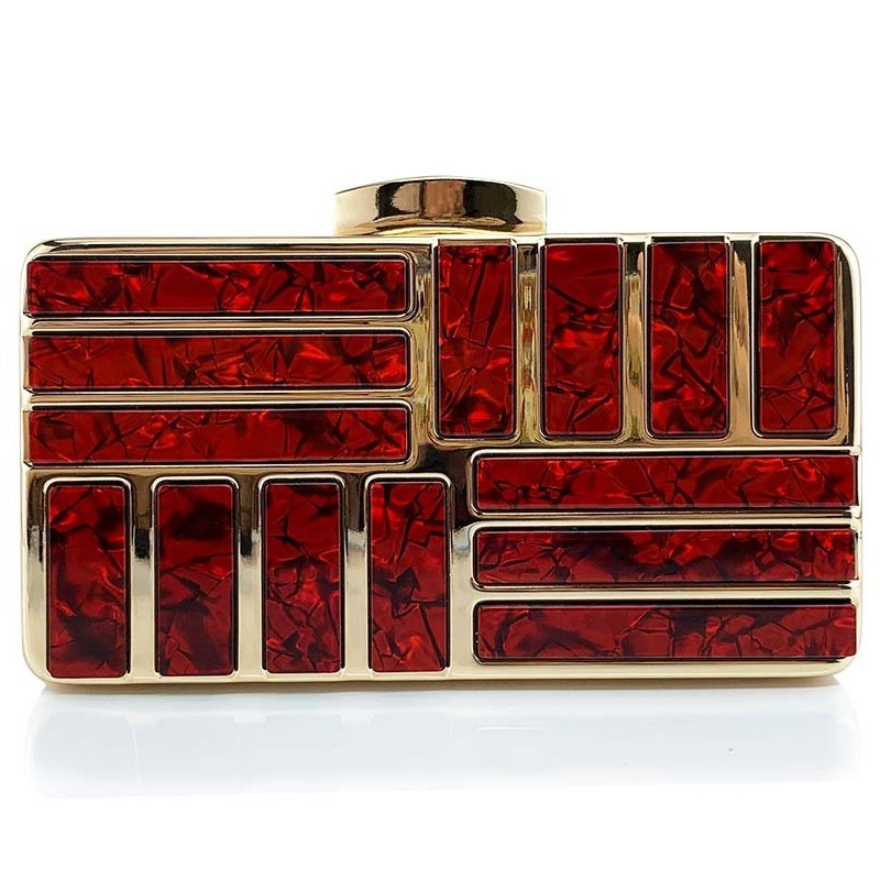 Pochette da sera in acrilico borsa a mano e tracolla elegante_voghion.com