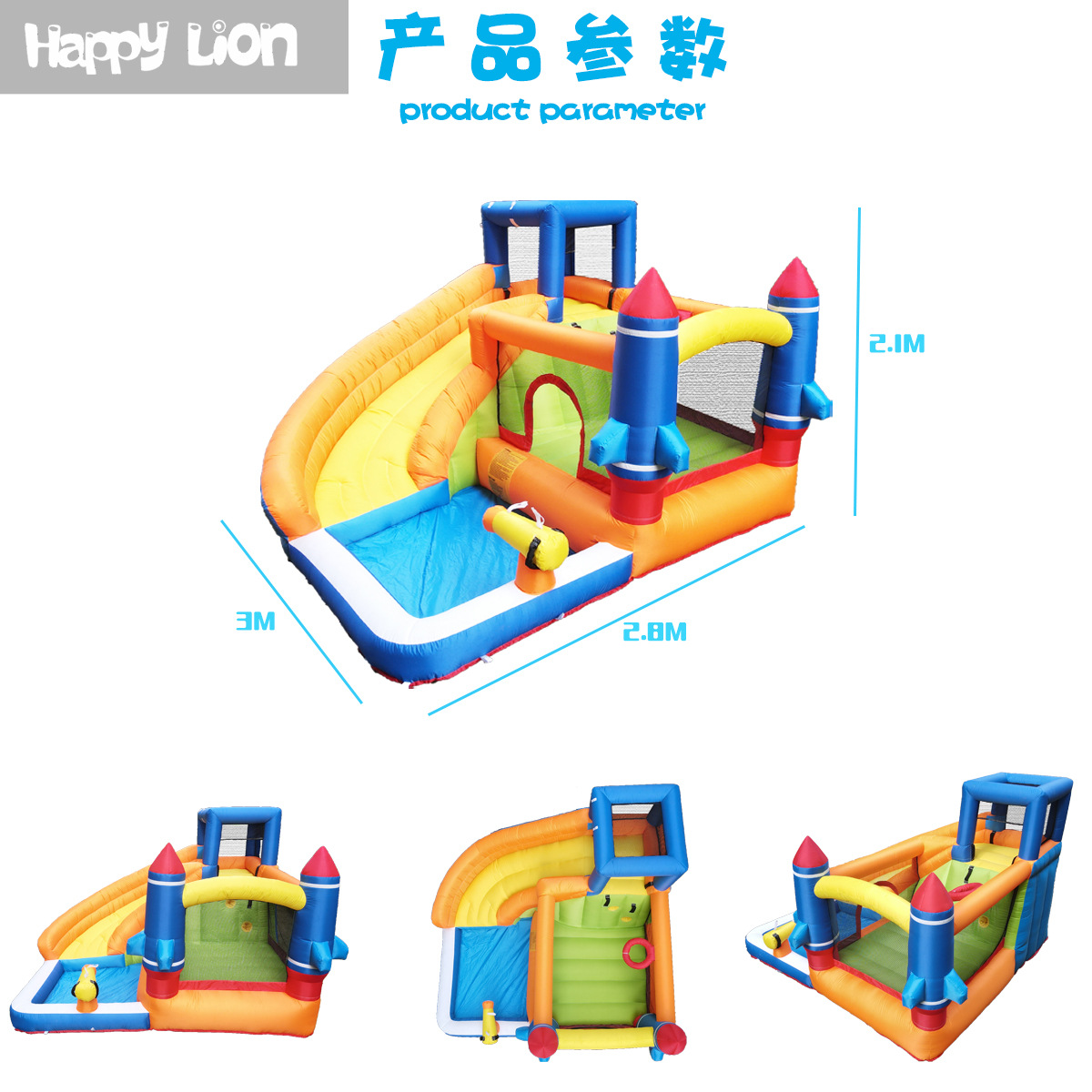 Cohetes al aire libre piscina tobogan inflables infantiles castillo juguetes de interior trampolín escalada casera trampolín al por mayor castillo travieso