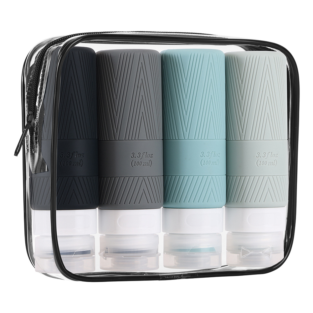 Nuevo transfronterizo de silicona sub-Botella champú loción Lavado y cuidado traje creativo viaje sub-botella prensa