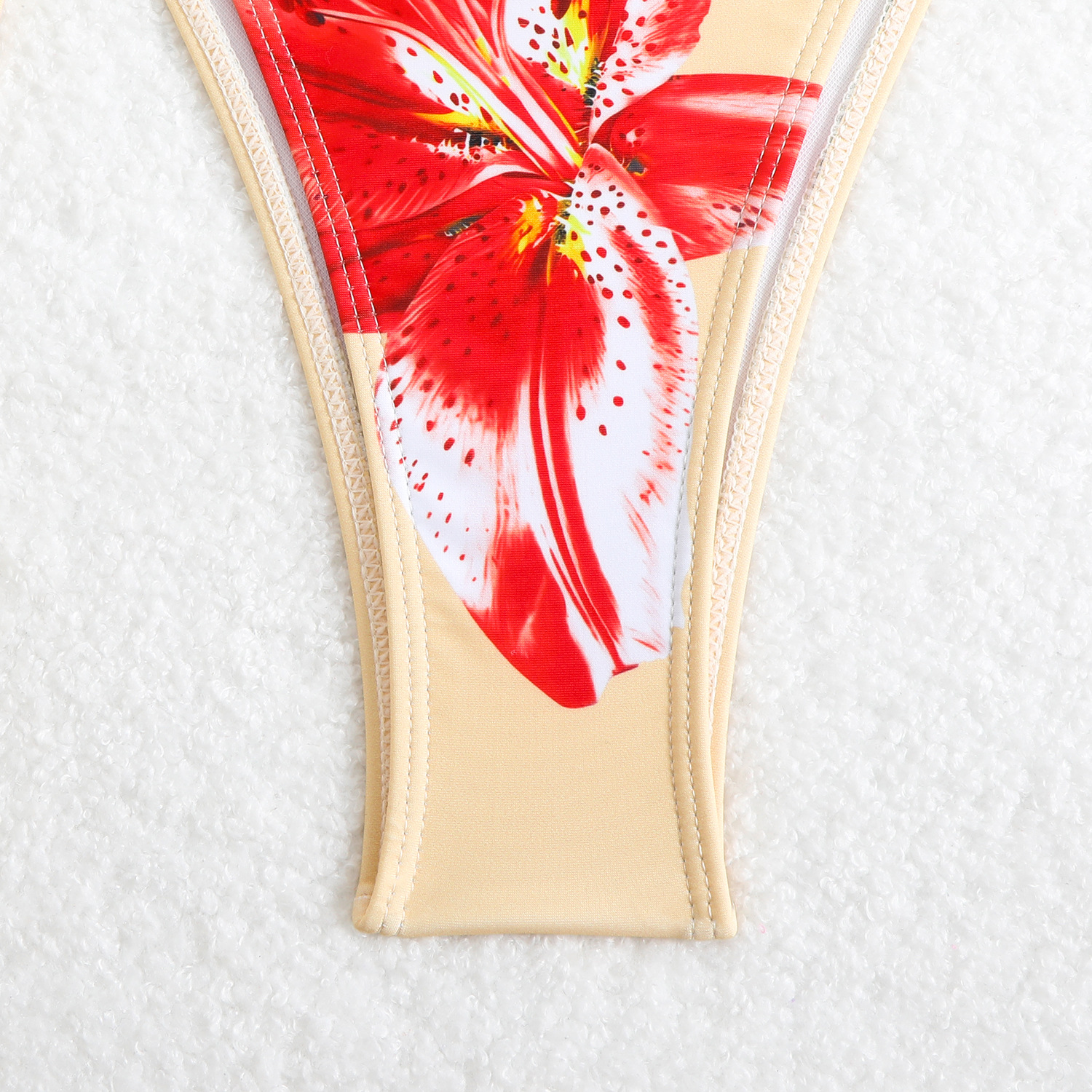 84g Weight Sexy Feel Of Sensation Bikini Panties Style Polyester Fabric Type 2 Pieces Set Quantity Swimming Pool, Beach Occasion Flower Pattern Women's Gender Women's Flower 2 Pieces Set Bikinis Swimwear 8