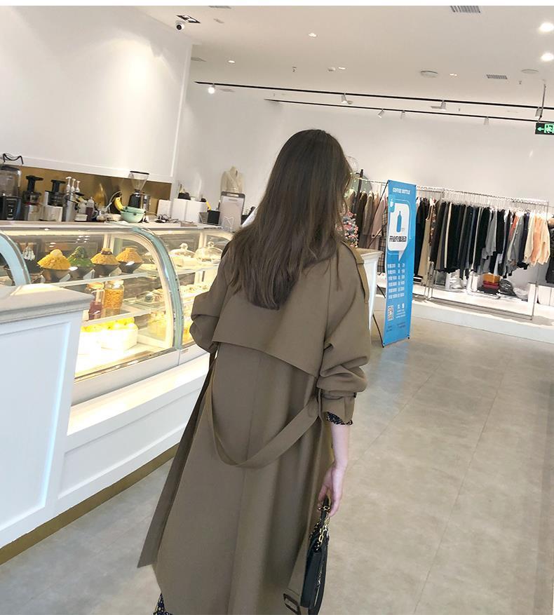 Eleganter Damen Trenchcoat Für Den Herbst Mittellang Fallend_voghion.com