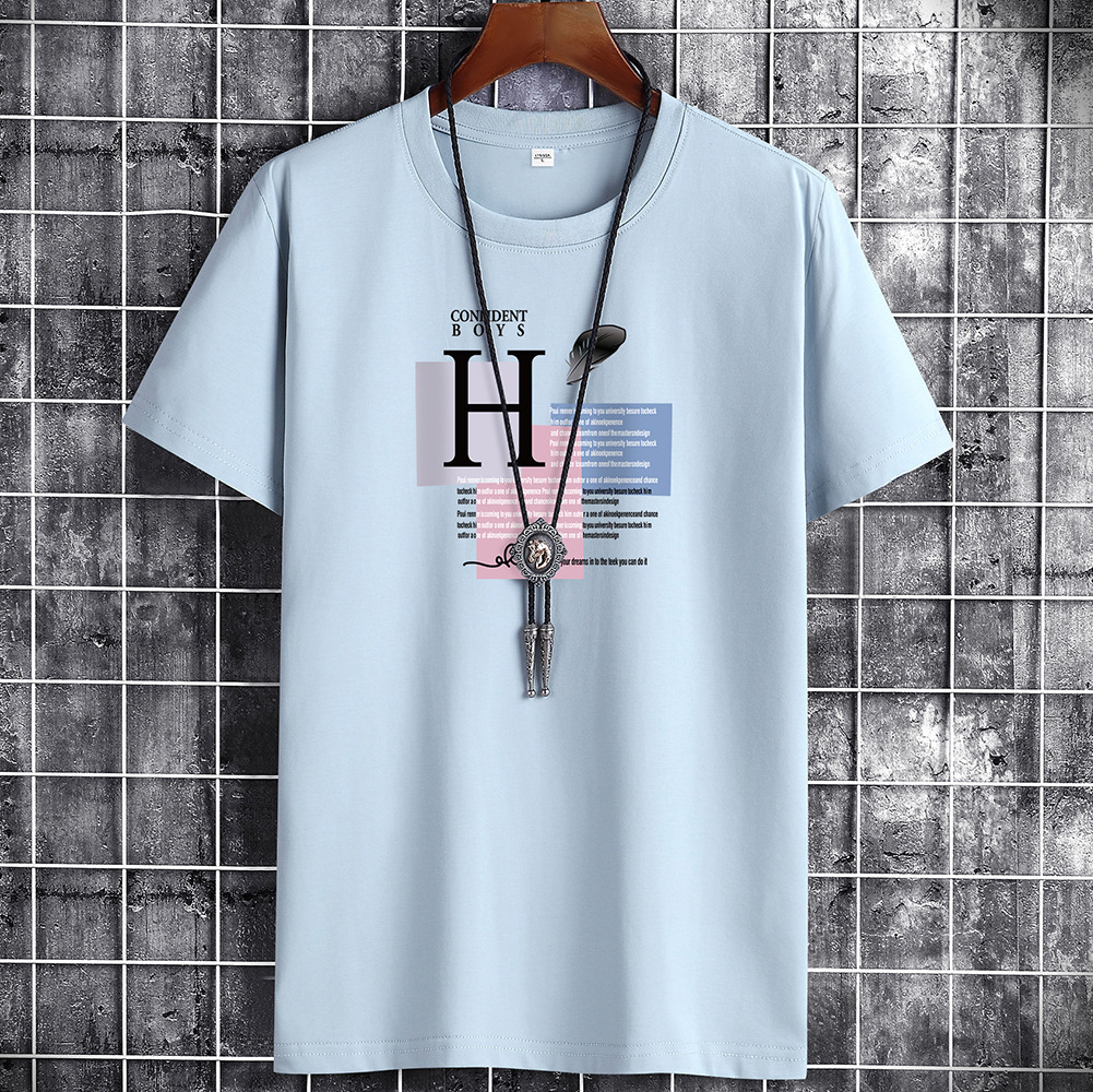 Camiseta de manga corta para hombre ropa suelta interior verano moda color sólido blanco Camiseta de manga media talla grande ropa de hombre 3004