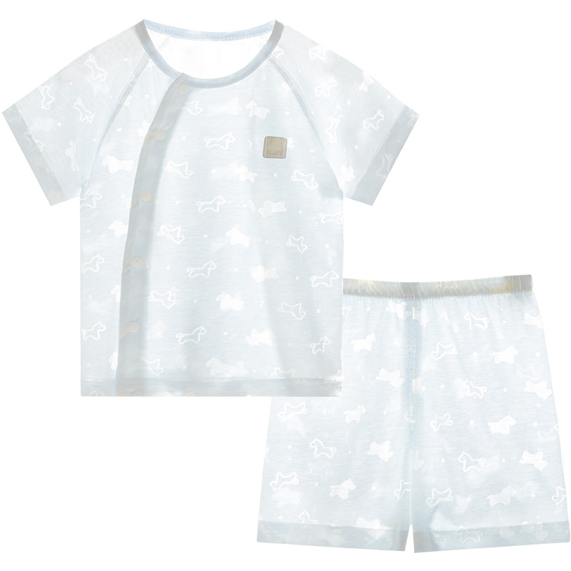 Bebé traje de manga corta verano de los niños ropa de verano delgada niños niñas niño fuera dividida de dos piezas ropa de bebé